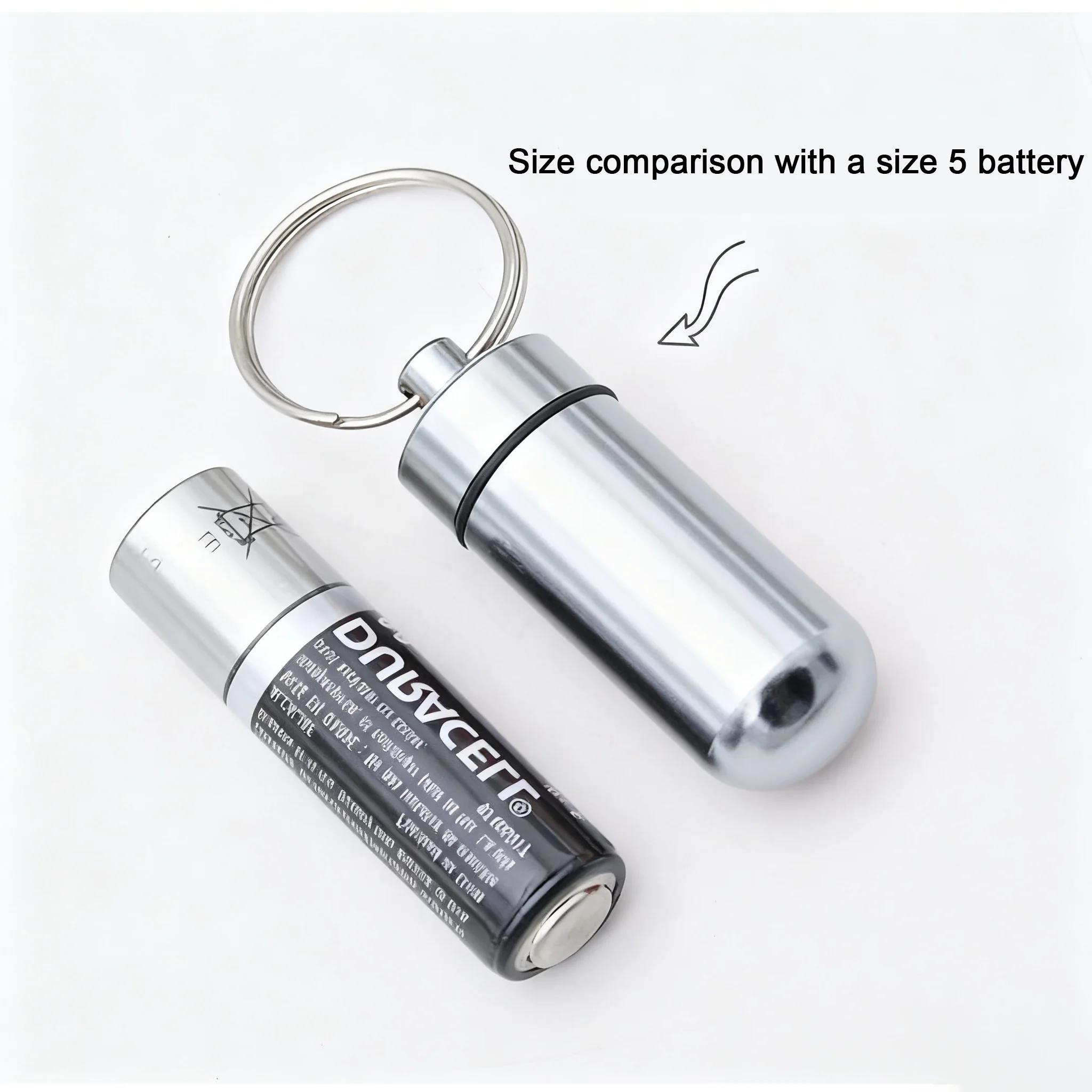 Portable Aluminium Alloy Mini Keychain Storage Bottle with Sealed Compartment Outdoor Waterproof Metal Medicine Case PillBox