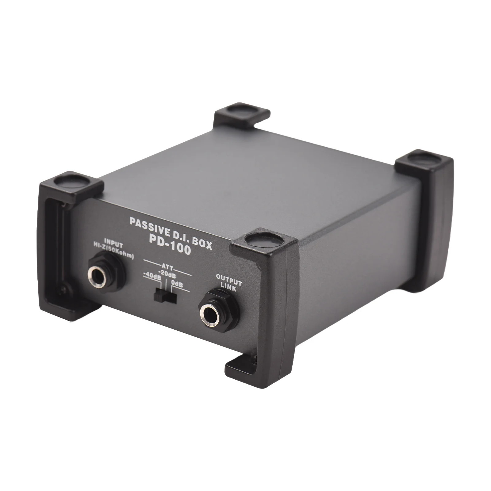 2 Channels Passive DI-Box Unit Hum Eliminator 1/4'' instrument Direct Box to XLR Professional Impedance Transform Audio Isolator