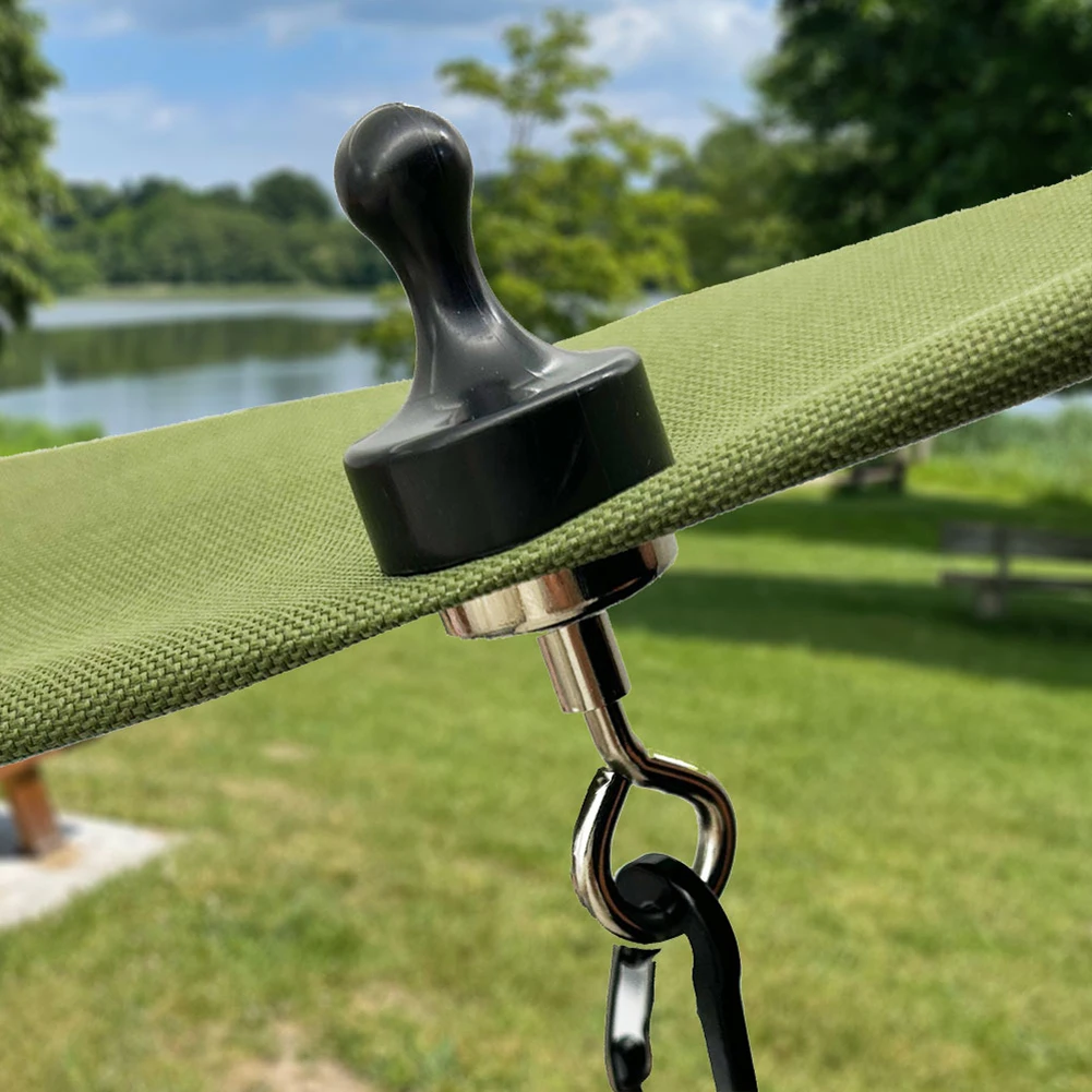 Portable Magnetic Camping Hook with Aluminum D Ring