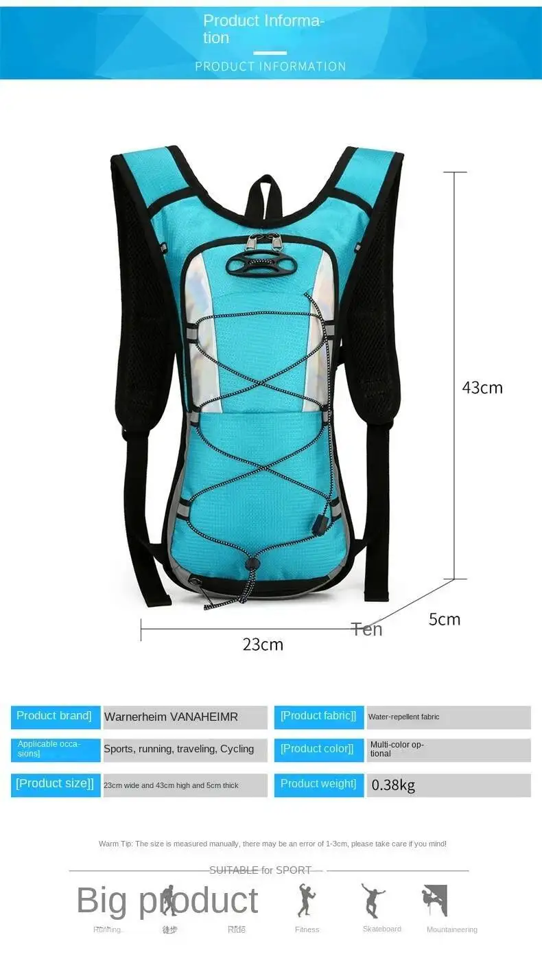 Wandern Bergsteigen Laufen Reisen Unisex Doppelte Umhängetaschen Im Angebot Outdoor-Sport Fahrrad Radfahren Wasserbeutel Pack – Detail 2