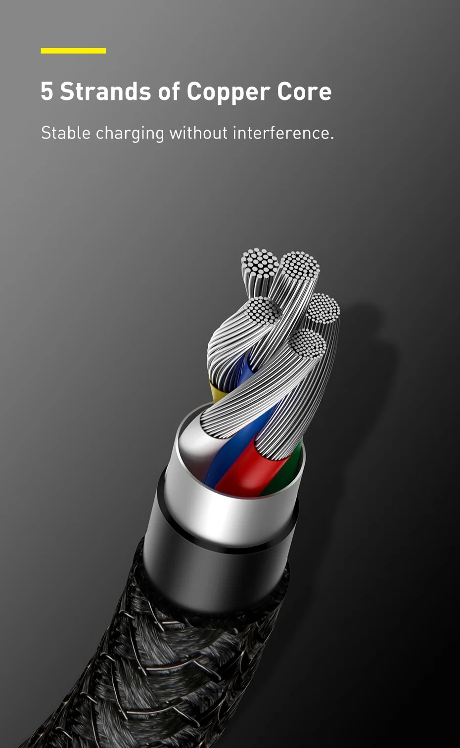كيبل Baseus W USB-C شحن سريع لهاتف آيفون 15 وماك بوك - صورة المنتج 8