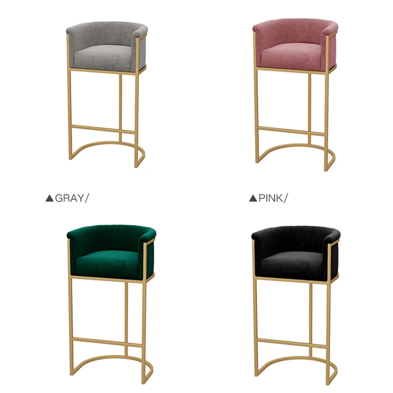 Barra do acento da altura contrária Jantando a cadeira, pés do metal, nórdico, balcão, cozinha, ilha, mobília do quintal, moderno, luxuoso