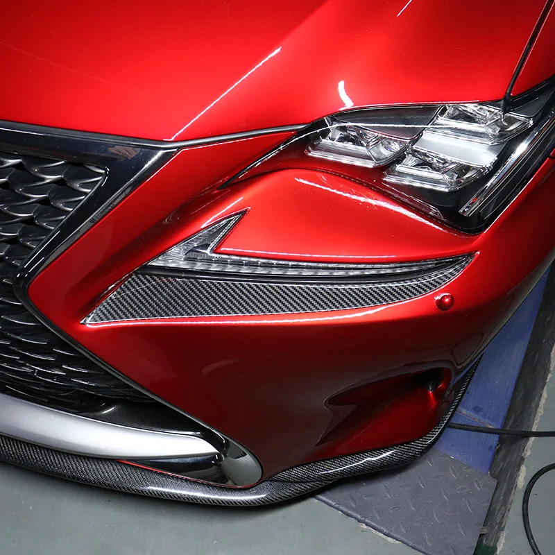 

Автомобильная передняя фара, лампа, Накладка для глаз для Lexus RC RC300 RC350 Roadster, комплект из углеродного волокна, аксессуары на заказ