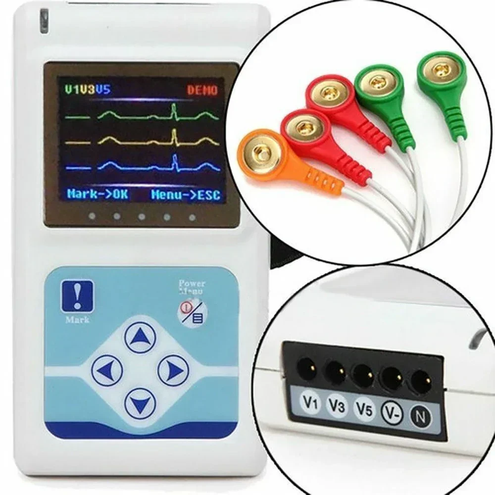 CONTEC TLC9803 3 Channels Recordable Machine Dynamic ECG Holter System Monitoring Tester Monitor Health Care