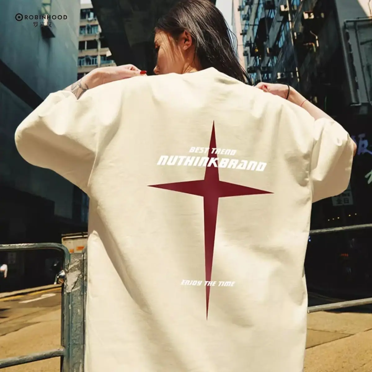 

Fashionable pure cotton American street T-shirts for men and women high street hip hop loose casual short sleeved T-shirts y2k