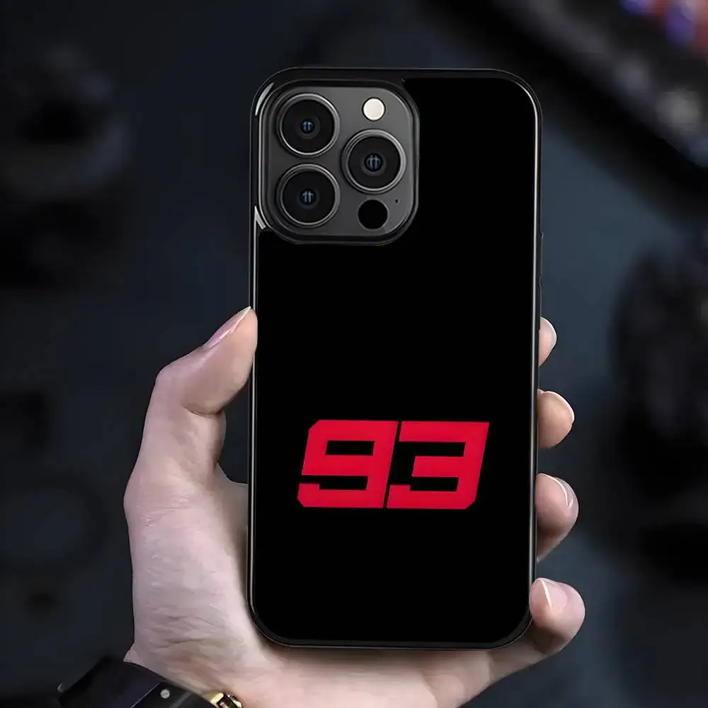 25 Moto A-Aragon Marc 93 Sieger Handyhülle Mobiltelefonhülle passend für 17 16PRO MAX 15 14 13 12 MINI 11 Patch Schwarz Hartschale – Detail 1