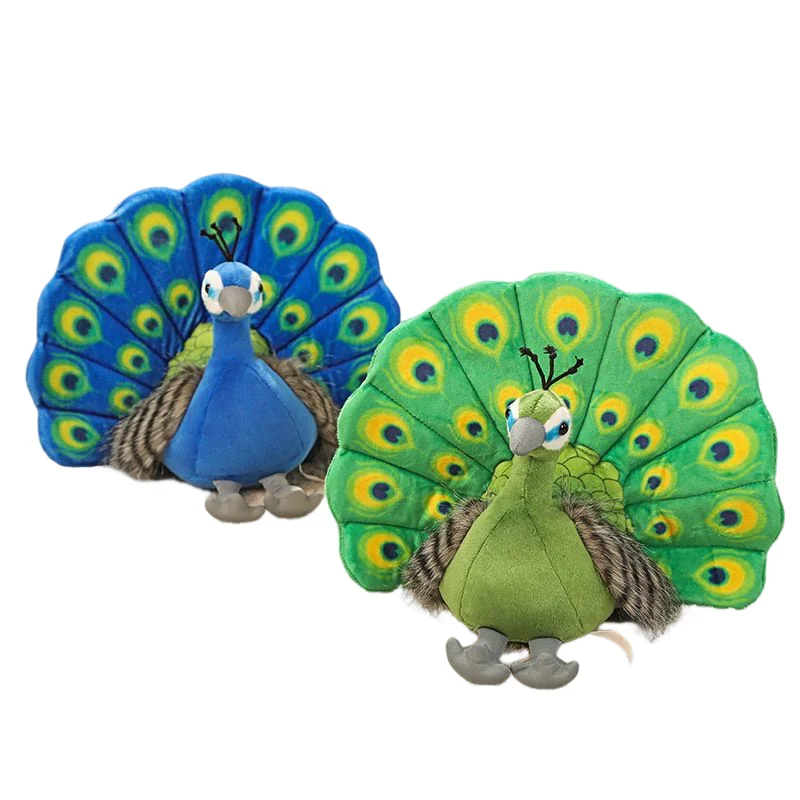 25CM Colorful Peacock Plush Toy Zoo Commemorative Feather Opening Screen Doll Bird Toy Send Children Birthday Gifts 10 4inch 12 1 15inch 5 8 wire touch screen e301650 fs 02 1 please send a picture verification version before placing an order