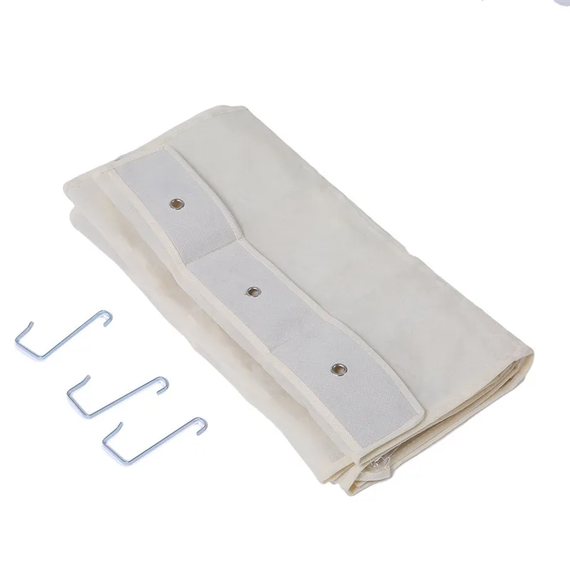 24 Grids Wall-mounted Sundries Shoe Organiser Fabric Closet Bag Storage Rack Mesh Pocket Clear Hanging Over The Door Cloth Box 5