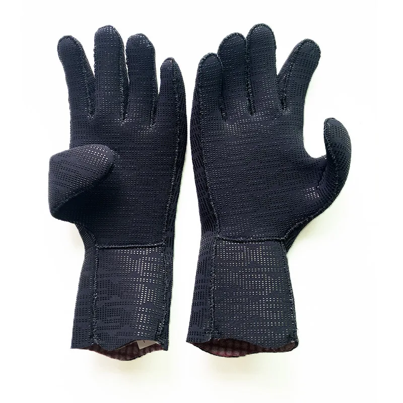 Super Elastic CR Warm 3mm-5mm Diving Gloves, Snorkeling Gloves, Anti Cutting and Wear-resistant Winter Swimming Fishing Gloves 4