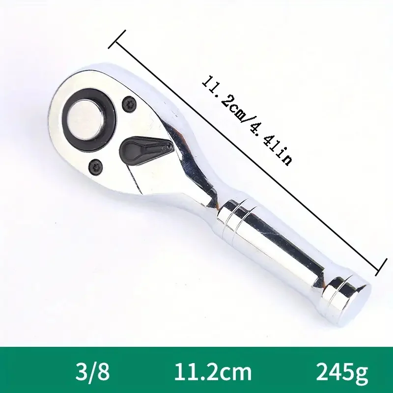 Compact Dual-Size 72-Tooth Ratchet Wrench with Short Handle - Fast, Efficient Auto Repair Tool 6
