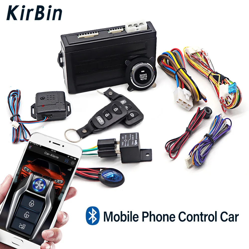 

Universal Auto Alarm with Smart Keyless Entry System Smart Start Stop System for Cars Auto Ignition Button with Remote Starter