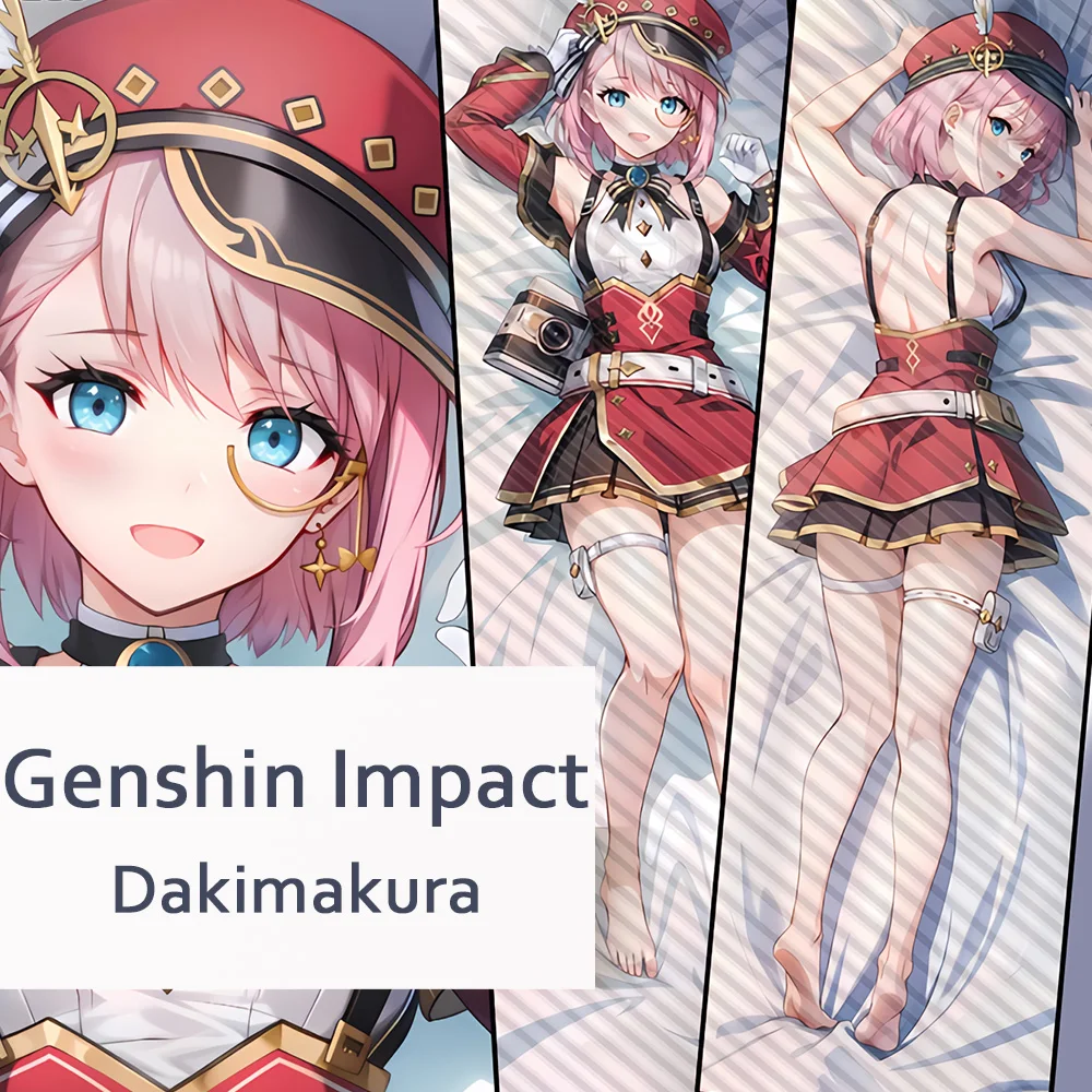 

Подушка для обнимания Genshin Impact Charlotte Dakimakura в обтяжку, подушка, подушка, наволочка в стиле аниме, рождественские подарки