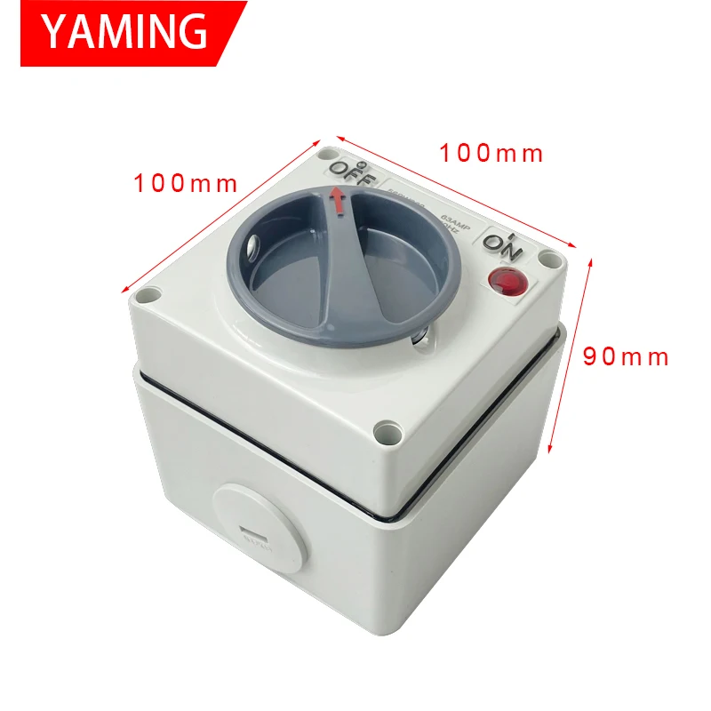 a prova de chuva interruptor industrial exterior com lampada 380v220v ip66 01