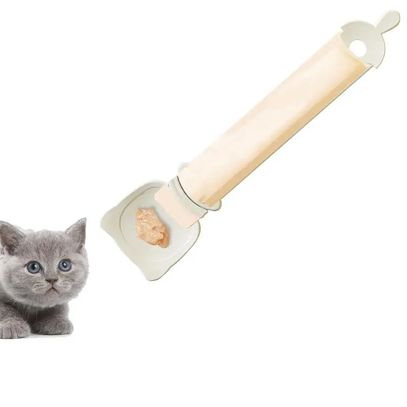 Cat Wet Food Spoon Lickable Cat Treats Dispenser Spoon Wet Treat Cat Feeder Spoon Feeding & Watering Supplies For Cats