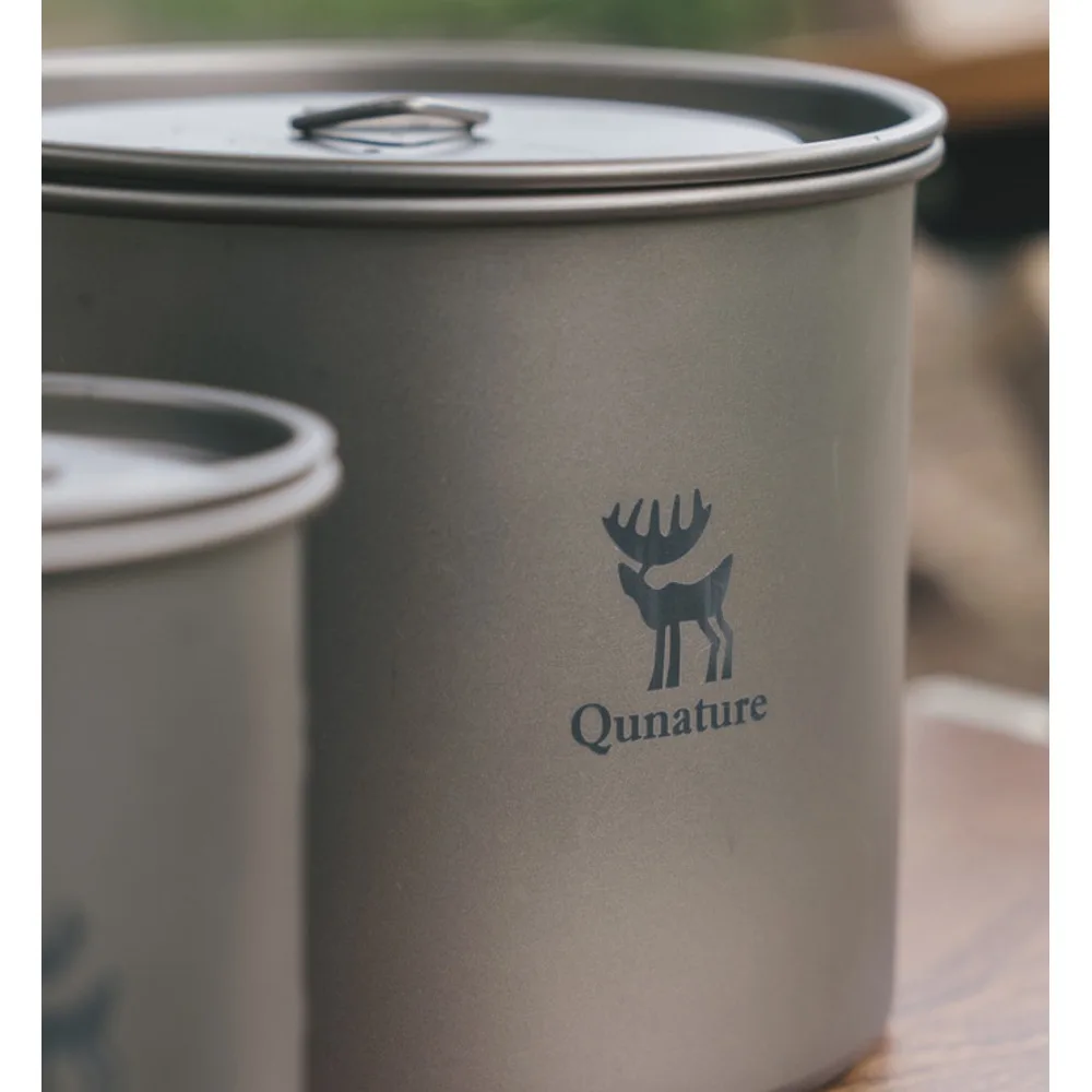 Outdoor pure titanium camping can be lifted, water stewing soup, boiling tea cup, folding mug_voghion.com