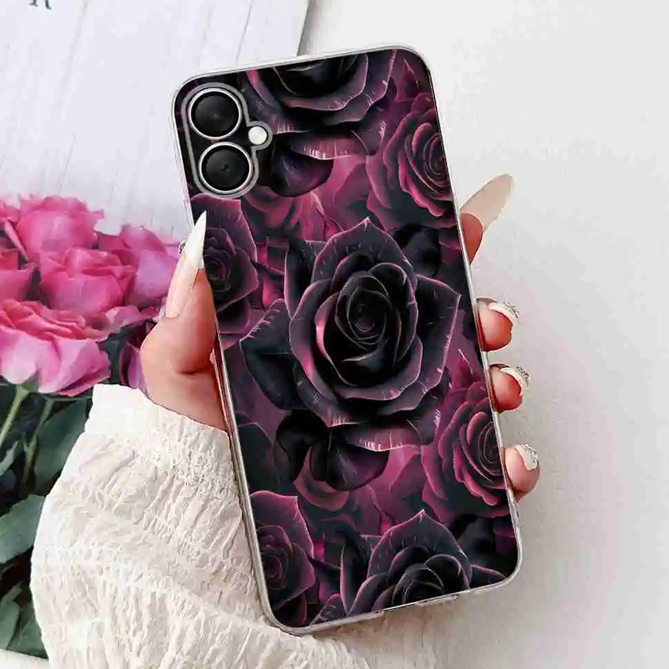 Fashionable Floral Soft Silicone Back Cover