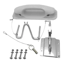 

Boat 304 Stainless Steel Insta-lock Quick Davits Replacement Set With Handle Pad for Inflatable Boats Marine Yacht