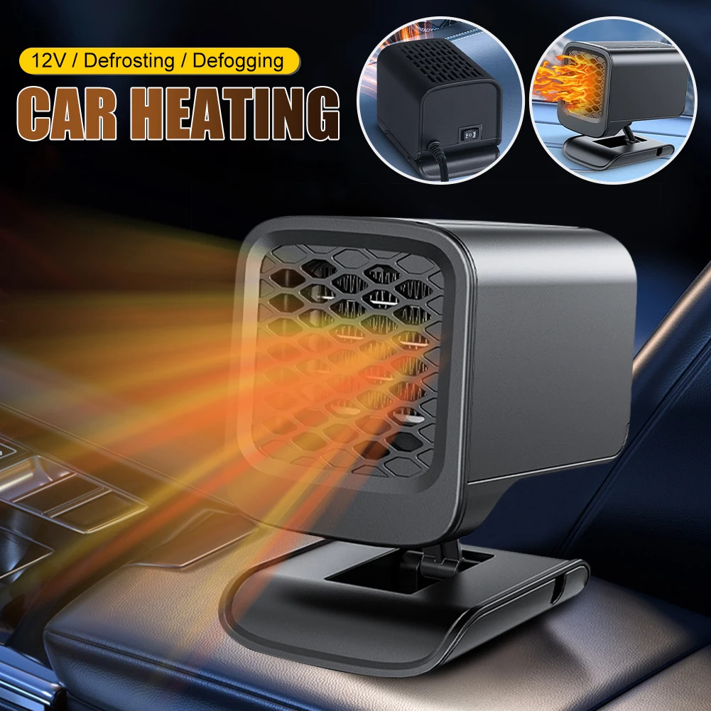 

New Car Heater 12V Portable Car Heating Fan 2 In 1 Cooling Heating Auto Windshield Window Defroster Car Anti-Fog Heater Demister