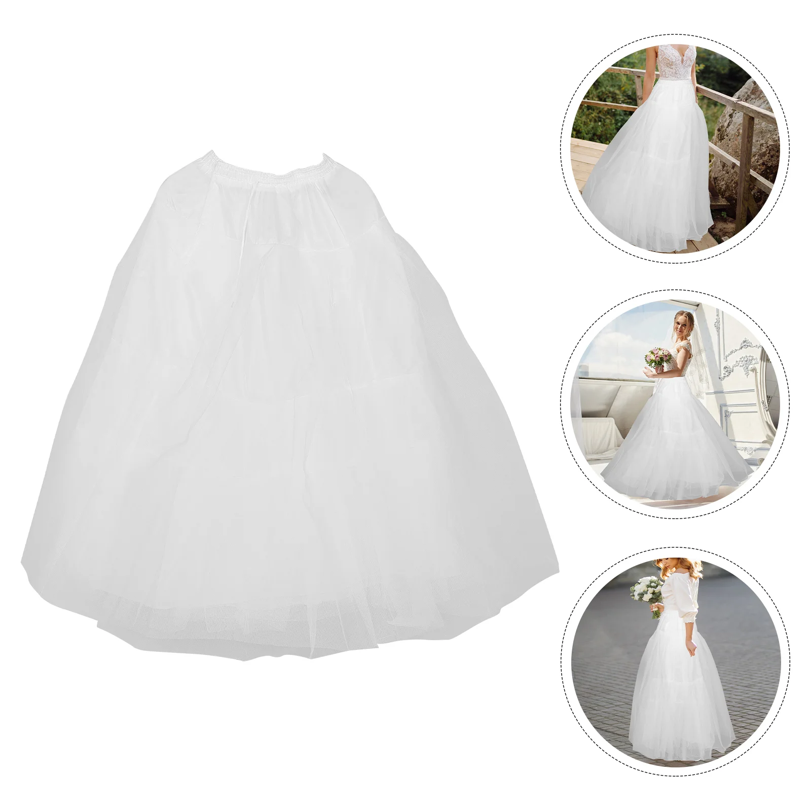 Wedding Dress Bustle Crinoline Underskirt for Women Petticoat Bridal Skirts Bride Dresses Tutu