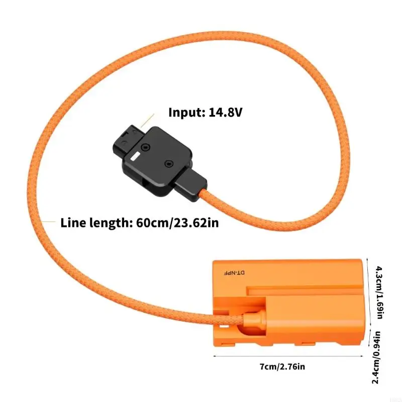 Professional D-Tap to NPF Dummy Battery Cable Braided Wire for F970 F960 F950 F770 F750 F570 F550 Camera Accessories