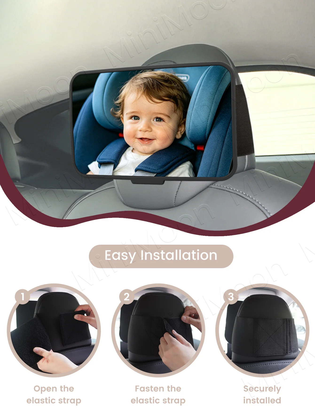 Adjustable Baby Mirror for Tesla 4
