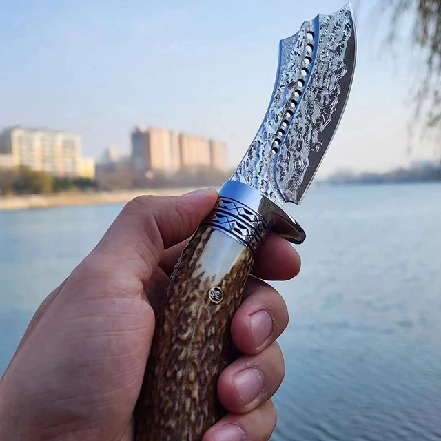 Professional 7 inch Sharp Damascus Stainless Steel Sashimi Fish Knife -  Cloud pattern / 7 inch