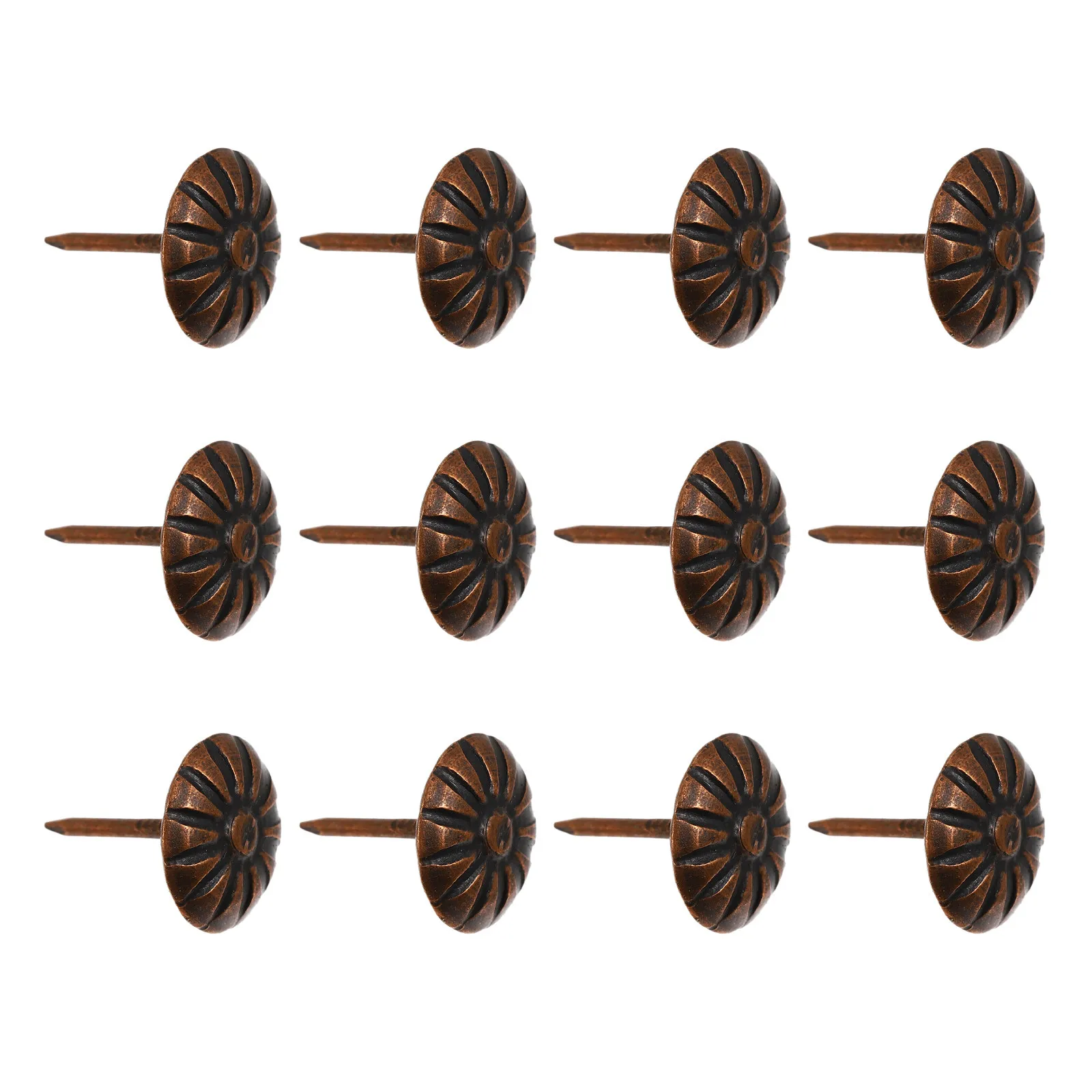 100Pcs 꽃 모양 장 못 데이지 스타일 철제 가구용 못 소파 의자 캐비닛 나무 상자 장 강력하고 견고한 못