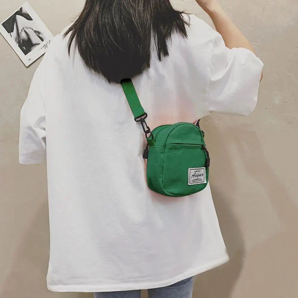 Fashion Canvas Bag Patchwork Crossbody Shoulder Women Mini Wallet Phone Bags Fashion Cell Phone Messenger Shoulder Bag