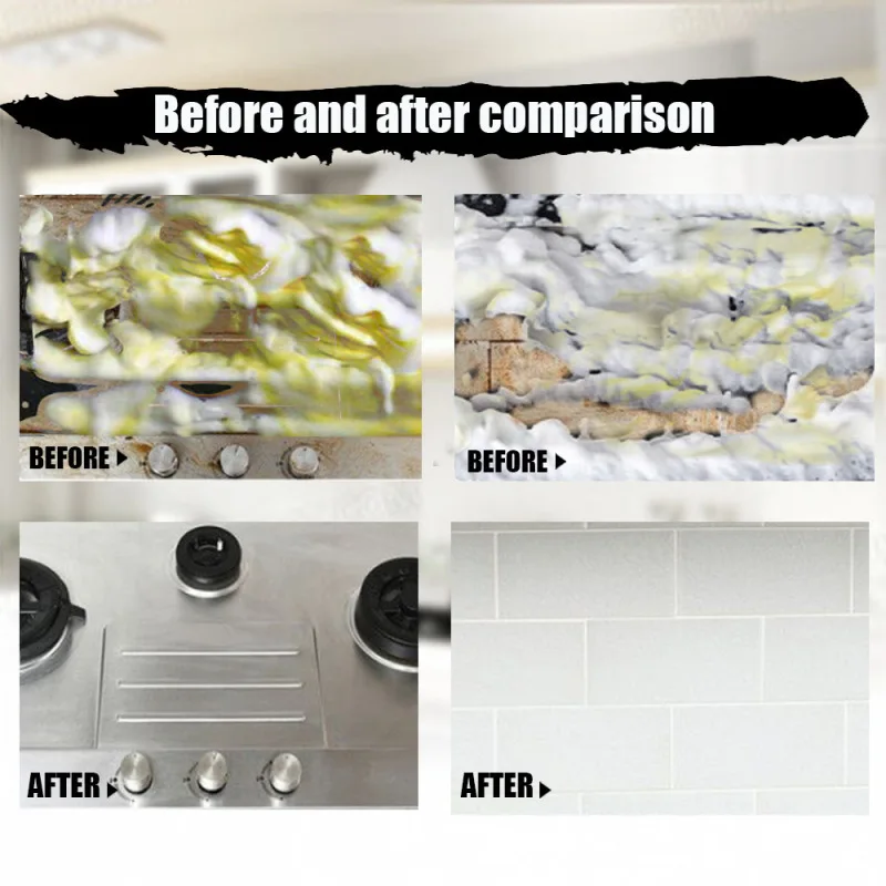 Kitchen Heavy Oil Foam Cleaner Kitchen Range Hood Heavy Oil Removal Foam Cleaning Agent Stains With A Single Foam Cleaner