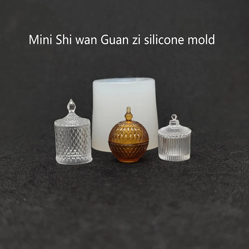 Mini Dollhouse Food Jar Silicone Mold DIY Doll House Candy Cookie Jar Model Kitchen Decor Drop UV Glue Epoxy Resin Casting Mould silicone mold