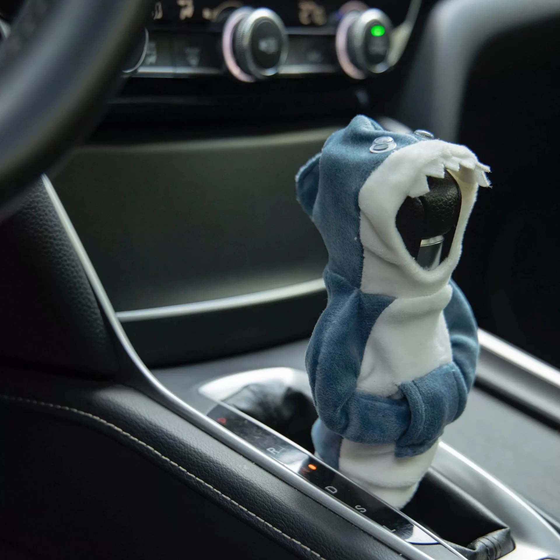 Hoodie-Style Plush Gear Shift Knob Cover Anti-Slip Protector Auto Accessories for Women Sedan SUV Interior