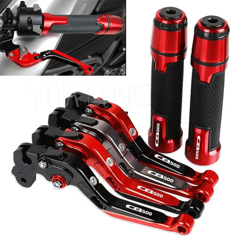 

CB500 Motorcycle Accessories CNC Brake Clutch Levers Handlebar knobs Handle Hand Bar Grip Ends FOR HONDA CB 500 1994 1995 1996