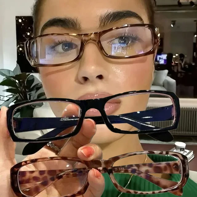 Lunettes de lecture carrées pour femmes, 2 pièces, rétro, claires, blocage de la lumière bleue, cadeau, mode japonaise 1