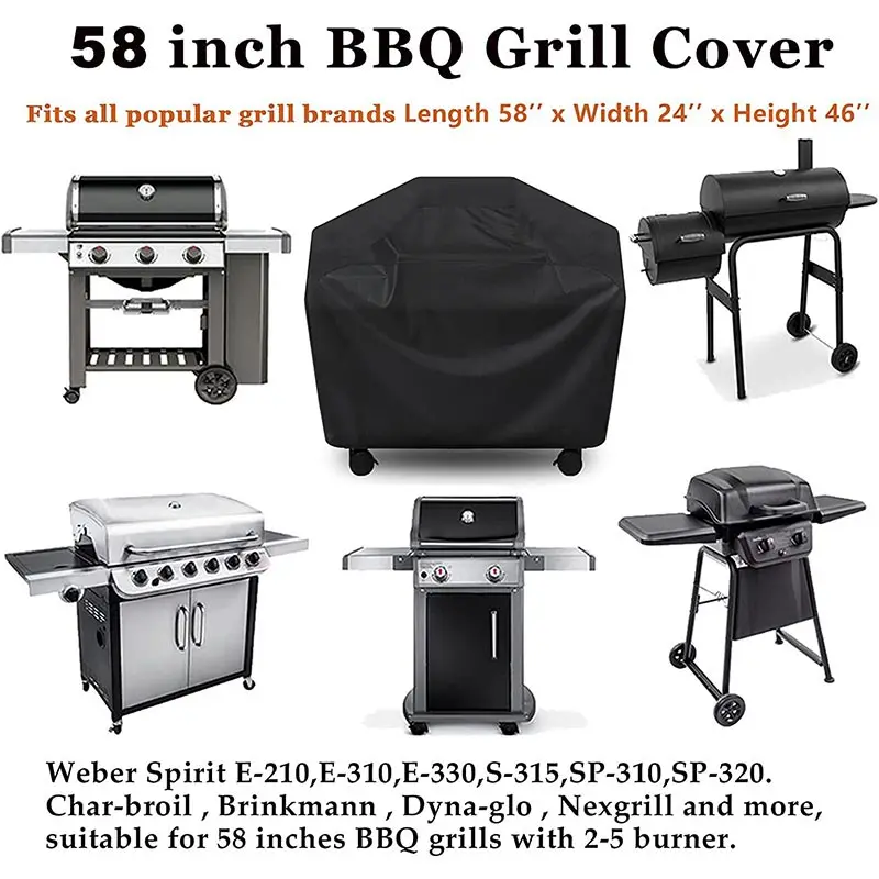 Outdoor BBQ Grill Cover 420D Oxford Barbecue BBQ Covers Heavy Duty Waterproof Dust-proof Protective Cover Kitchen Accessories
