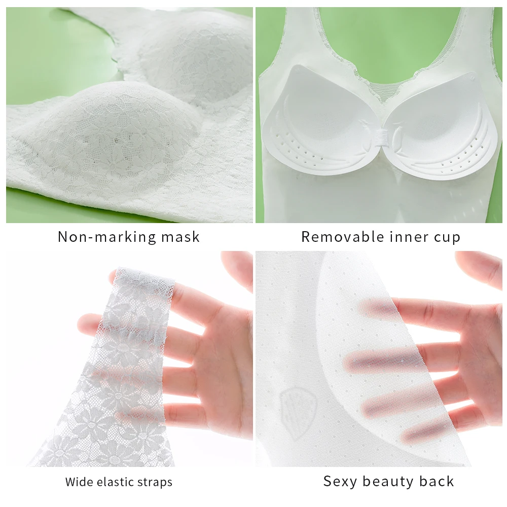 Bras for Women Minimizer Sexy Seamless Beauty Back Plus Size Brassiere Girl Sport Vest Padded Lingerie Push Up Intimates