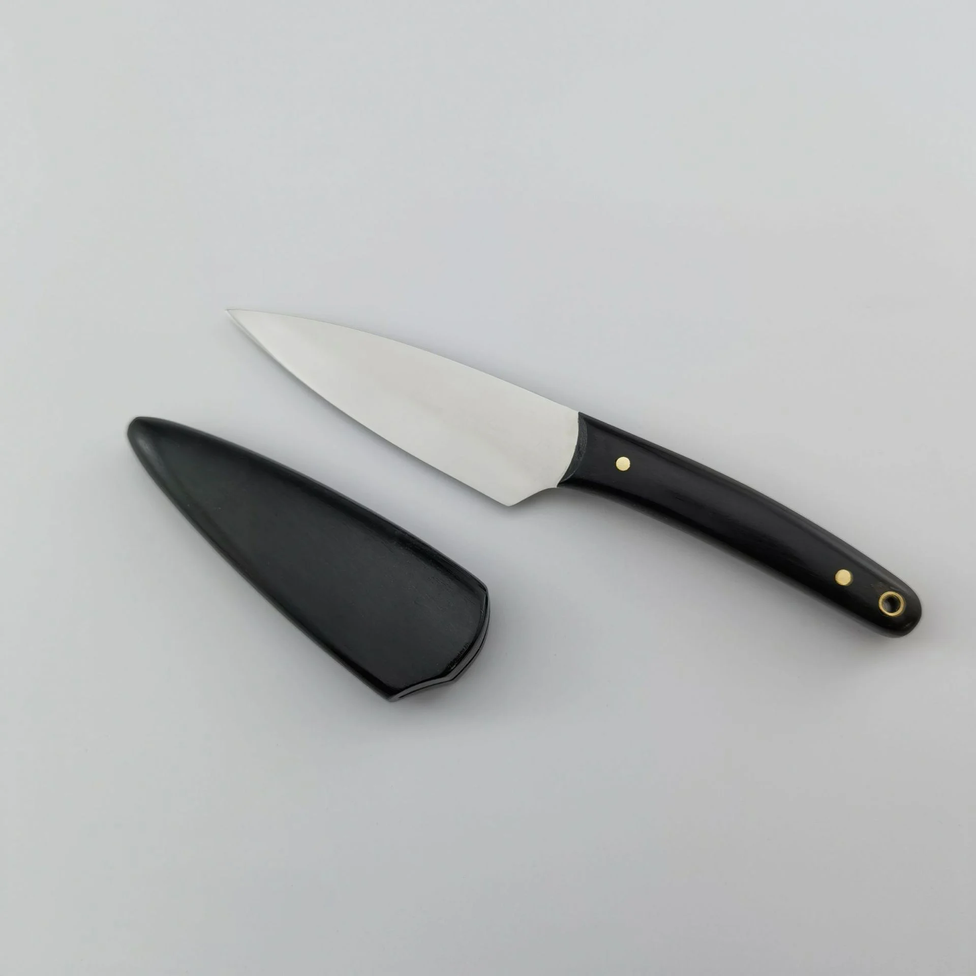 

Sharp Kitchen Knives Handmade Forged 9Cr18MoV Steel Blade Paring Peeling Utility BBQ Cleaver Longquan Knife Ebony & G10 Handle