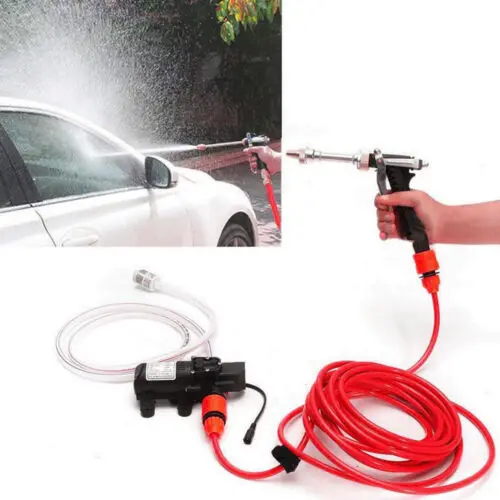 

1Pc Portable 12V Automotive High-Pressure Cleaning Water Pump Kit Spray Cleaning Hose