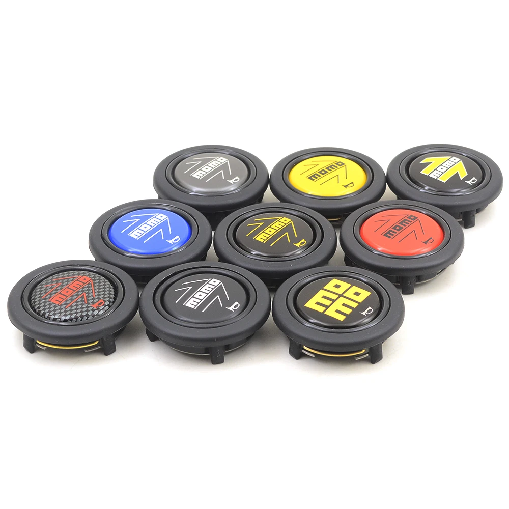 ABS Plastic+Aluminum Universal Racing Sport Car Steering Wheel Horn Button Push Switch Cover With