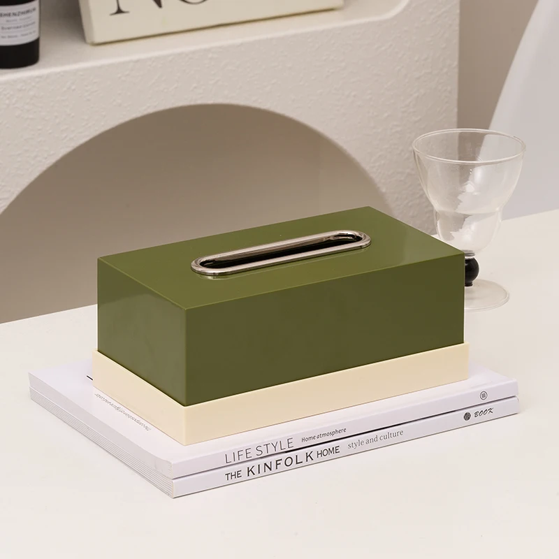 【EpeiusHome】 Paper Box Household Coffee Table Surface Tissue Box Light Luxury Nordic Simple Storage Box 3