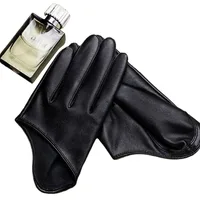 Gants demi-l'hypothèse en similicuir PU pour femmes, gants sans doigts, gants de personnalité, performance sur scène, danse, mode féminine 1