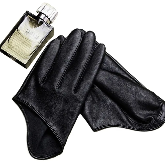 Gants demi-l'hypothèse en similicuir PU pour femmes, gants sans doigts, gants de personnalité, performance sur scène, danse, mode féminine 1