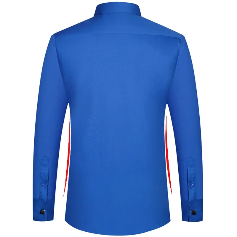 Men French Cufflinks Shirt Long Sleeve Casual Male Brand Shirts Slim Fit French Cuff Dress Shirts dress shirts men casual shirts