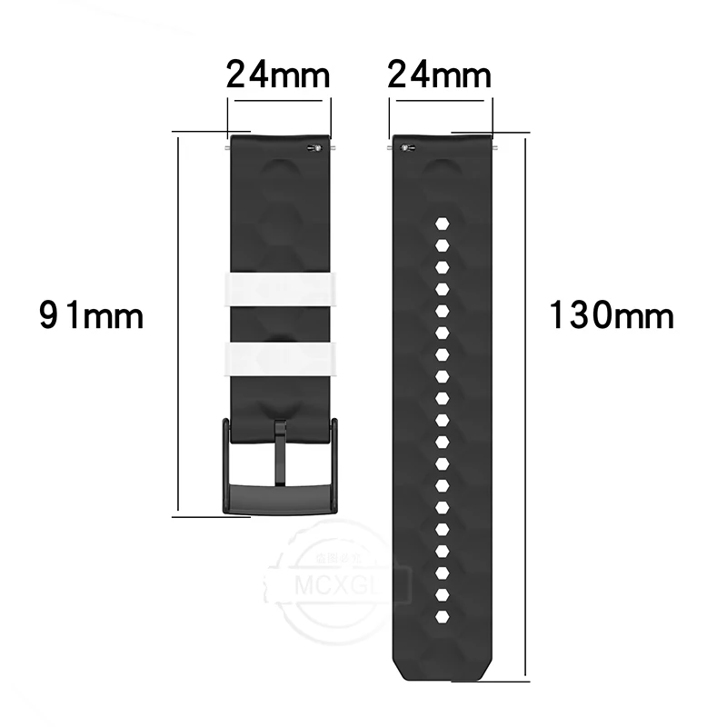 thumbnail image 4 of Correa de reloj de silicona suave adecuada para SUUNTO 7/9 Baro Spartan, pulsera deportiva de goma resistente al agua para hombre, 4 of 5