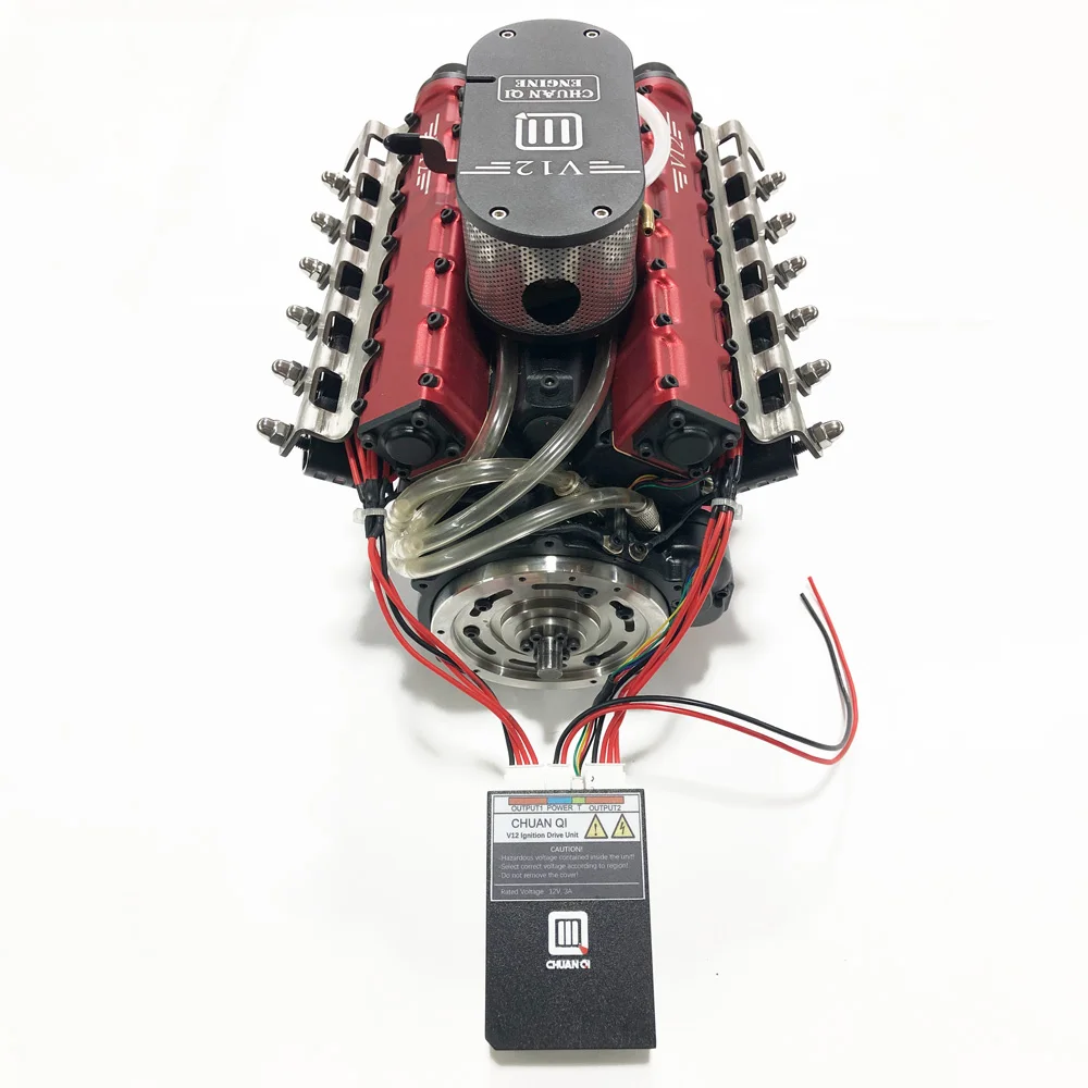 Moteur Mini Jane V12 RC, modèle MCU, moteur à essence à quatre