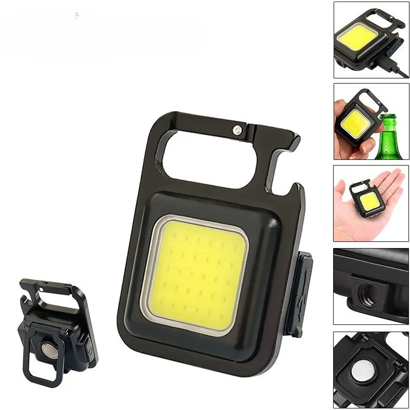 

Portable USB Mini Keychain Light Bright COB Light Emergency Outdoor Camping Light
