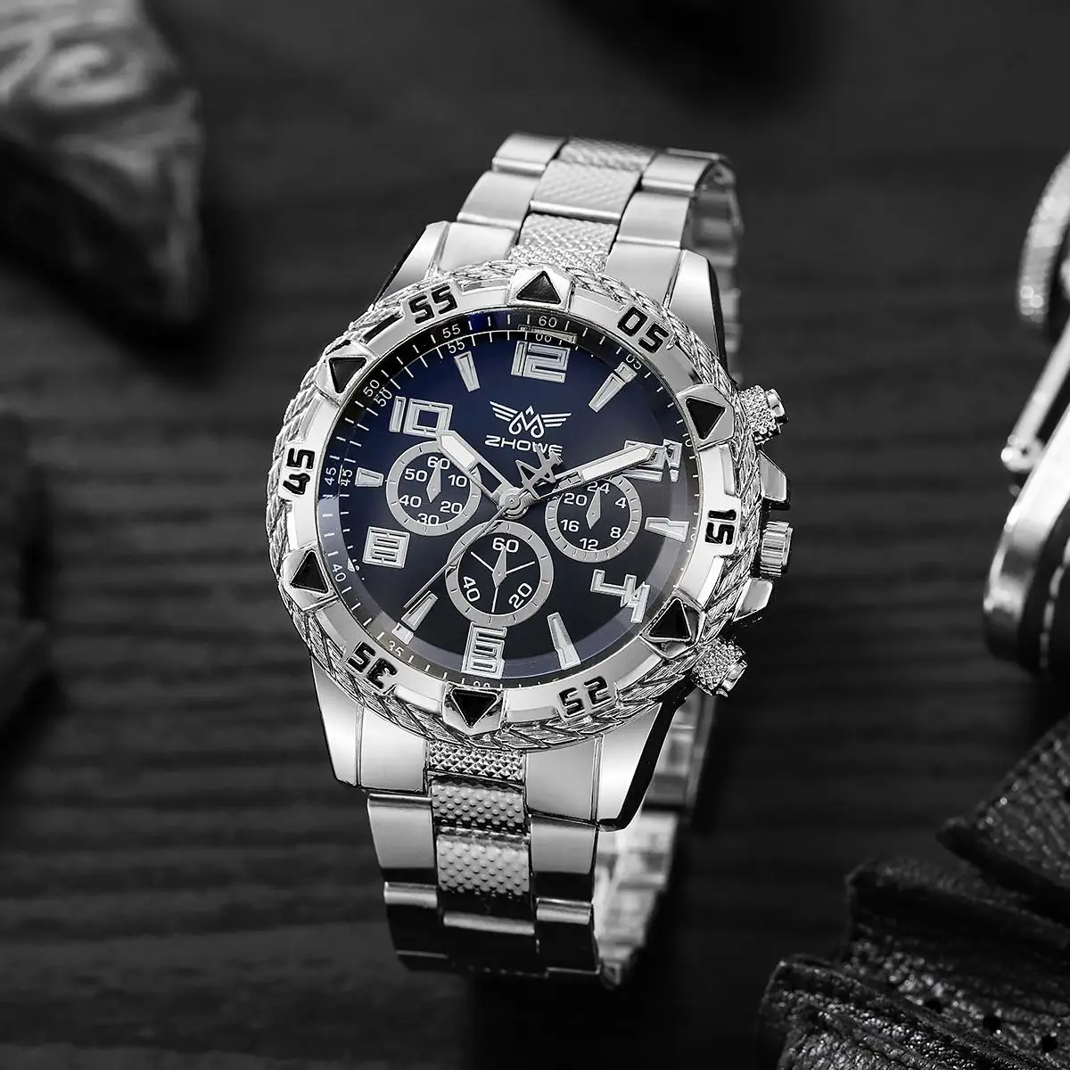 Rock Heavy Popular Big Dial Men Quartz Watches horloges mannen мужские часы Luxury Brand Men's Wristwatch Relogio Masculino Saat 4