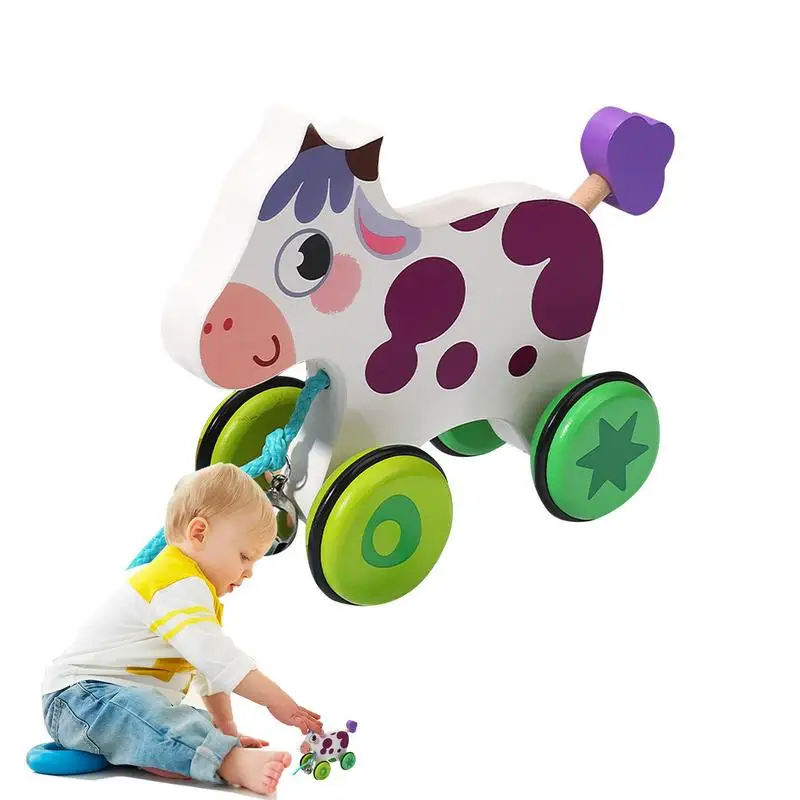

Длинная игрушка Walk A Montessori, игрушки для малышей в форме животного, двухсторонняя скользящая игрушка Монтессори, игрушки для малышей с погремушкой для мальчиков