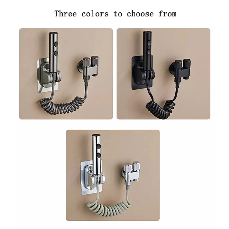 Toilet Spray Gun Set  Two Modes for Bathroom Cleaning Feminine Cleansing Bidets Stainless Steel Handheld Spray Gun Accessories 6