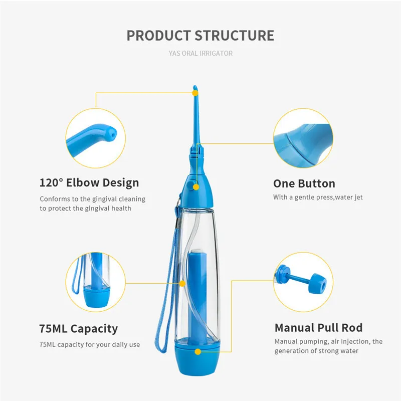 Oral Irrigator Portable Dental Flosser For Cleaning Teeth Water Thread Flosser Nozzle Mouth Washing