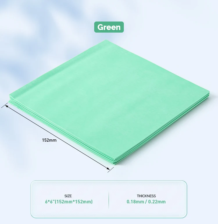 36 stücke AZDENT Natürliche Latex Dental Gummi Dämme Dicke 0,18/0,22mm 6 "x 6" Blau/grün Mundpflege Materialien Zahnmedizin Werkzeuge – Detail 4